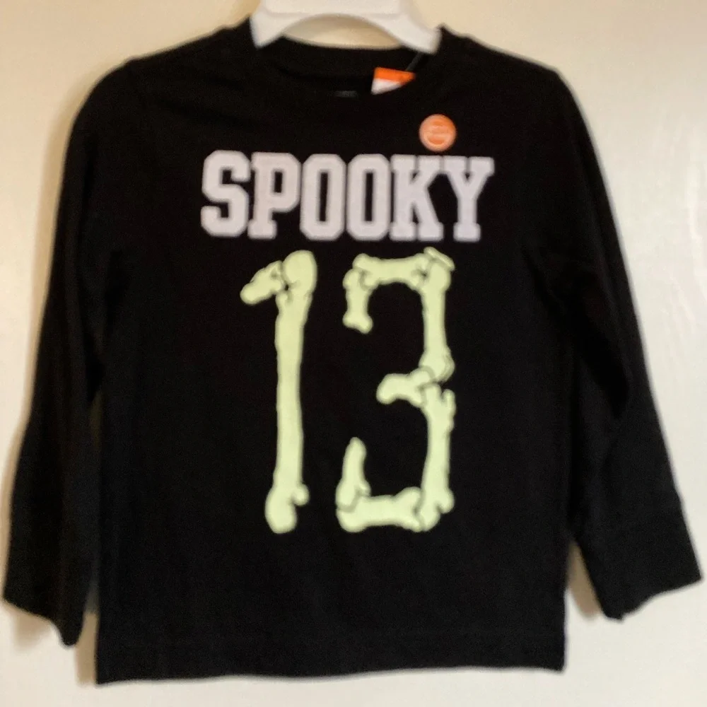*Gymboree New “Spooky 13” Black Long Sleeve Size 5 Shirt C133